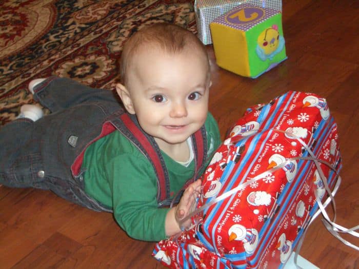 Opening Christmas Presents