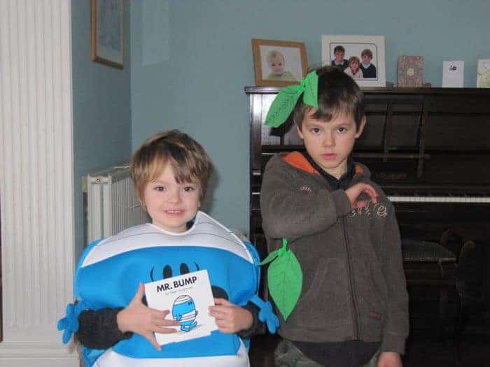Mr Bump and Stick Man World Book Day costumes