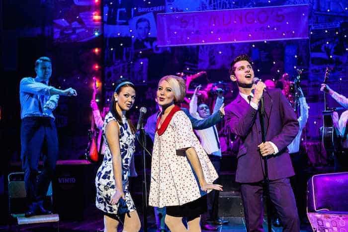 Dreamboats and Miniskirts - Anna  Campkin as Donna, Louise Olley as Sue and Ross William Wild as Norman -  credit Darren Bell