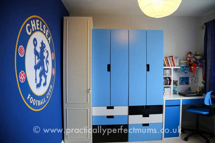 Chelsea Football Bedroom Makeover with Hillary's Blinds