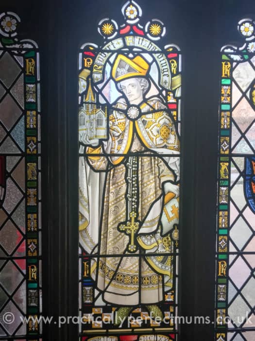 Robert Ftz Harding stained glass window in cloister
