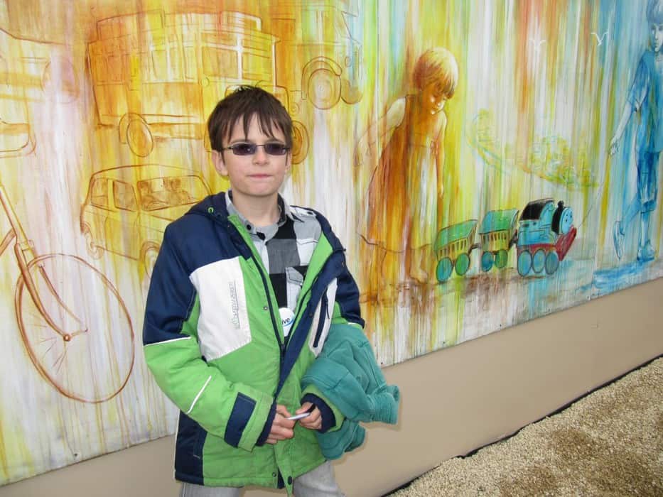 James at Portishead Railway Mural Opening campaigning for the reopening of the Portishead to Bristol Railway