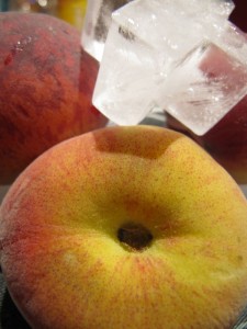 peaches and ice