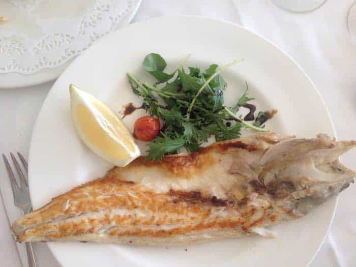 Delicious fish dish at Restaurant Ulía Benidorm