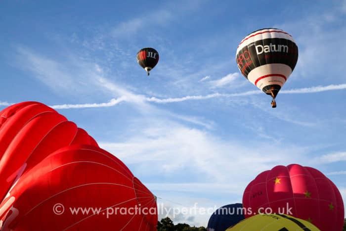 hot air balloons taking off at Bristol Balloon Fiesta 2016
